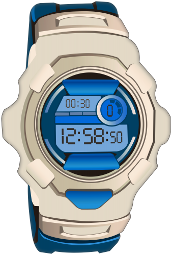 Blue Sport Digital Watch PNG Clip Art - High-quality PNG Clipart Image in cattegory Clock PNG / Clipart from ClipartPNG.com