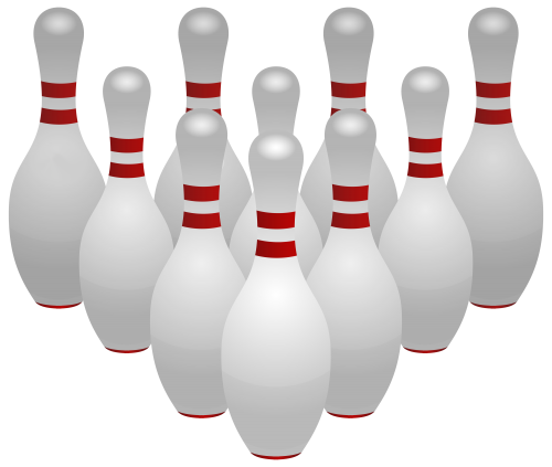 Bowling Pins PNG Clipart - High-quality PNG Clipart Image in cattegory Sport PNG / Clipart from ClipartPNG.com