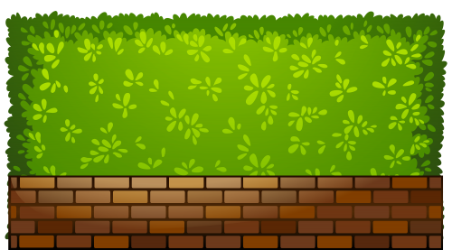 Brick Fence with Plants PNG Clipart - High-quality PNG Clipart Image in cattegory Outdoor PNG / Clipart from ClipartPNG.com