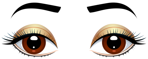 Brown Eyes with Eyebrows PNG Clip Art - High-quality PNG Clipart Image in cattegory Eyes PNG / Clipart from ClipartPNG.com