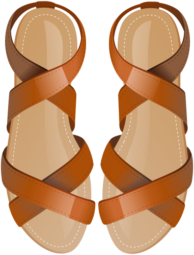 Brown Sandals PNG Clip Art - High-quality PNG Clipart Image in cattegory Shoes PNG / Clipart from ClipartPNG.com