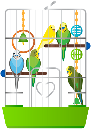 Cage with Parrots PNG Clip Art - High-quality PNG Clipart Image in cattegory Pet Stuff PNG / Clipart from ClipartPNG.com