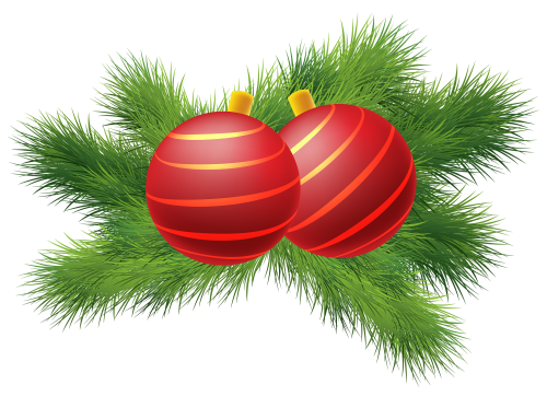 Christmas Decor with Red Christmas Balls PNG Clipart - High-quality PNG Clipart Image in cattegory Christmas PNG / Clipart from ClipartPNG.com