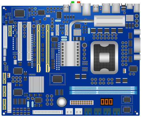 Classic Blue Computer Mainboard PNG Clipart - High-quality PNG Clipart Image in cattegory Computer Parts PNG / Clipart from ClipartPNG.com