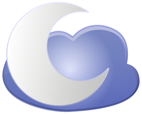 Cloud and Moon Weather Icon PNG Clip Art - High-quality PNG Clipart Image in cattegory Weather PNG / Clipart from ClipartPNG.com
