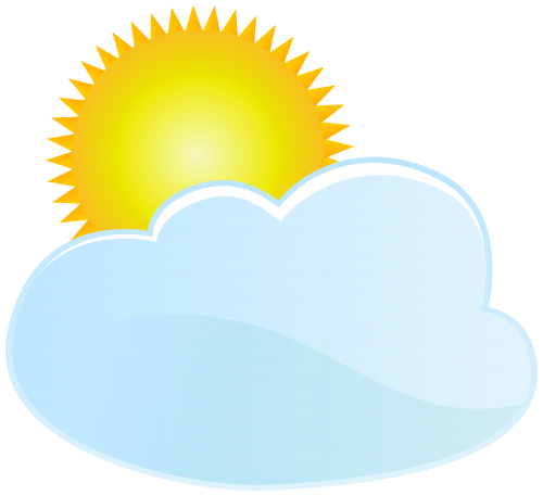Cloud and Sun Weather Icon PNG Clip Art - High-quality PNG Clipart Image in cattegory Weather PNG / Clipart from ClipartPNG.com