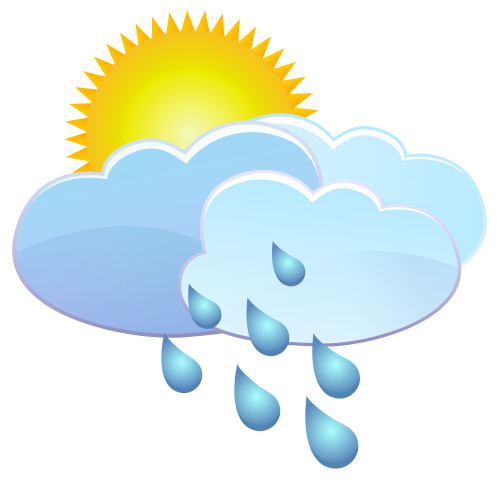 Clouds Sun and Rain Drops Weather Icon PNG Clip Art - High-quality PNG Clipart Image in cattegory Weather PNG / Clipart from ClipartPNG.com