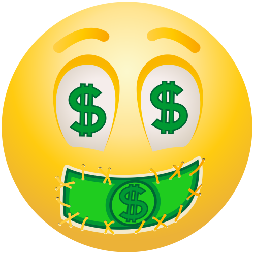 Dollar Face Emoticon PNG Clip Art - High-quality PNG Clipart Image in cattegory Emoticons PNG / Clipart from ClipartPNG.com