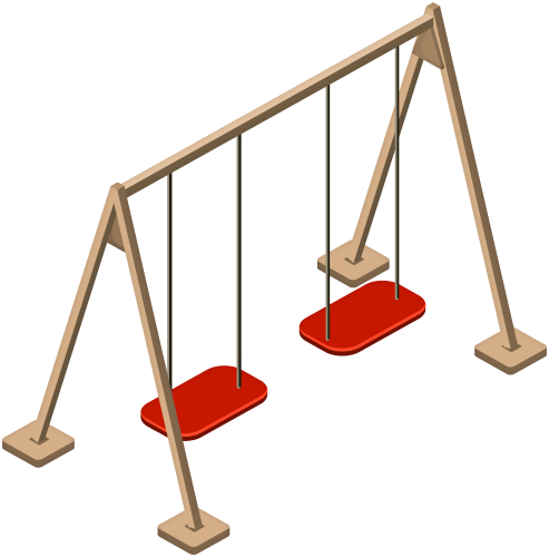 Double Wooden Swing PNG Clip Art - High-quality PNG Clipart Image in cattegory Outdoor PNG / Clipart from ClipartPNG.com