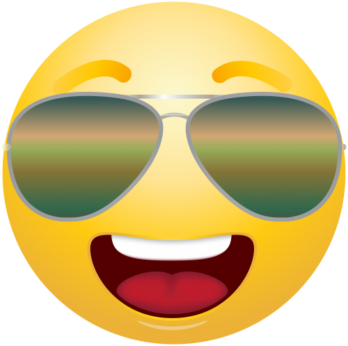 Emoticon with Sunglasses PNG Clip Art - High-quality PNG Clipart Image in cattegory Emoticons PNG / Clipart from ClipartPNG.com