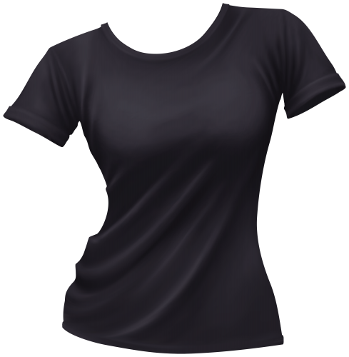 Female T shirt Black PNG Clip Art - High-quality PNG Clipart Image in cattegory Clothing PNG / Clipart from ClipartPNG.com