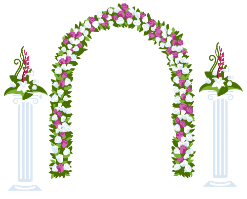 Floral Arch and Columns - High-quality PNG Clipart Image in cattegory Outdoor PNG / Clipart from ClipartPNG.com