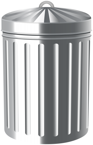 Galvanized Steel Trash Can PNG Clipart - High-quality PNG Clipart Image in cattegory Cleaning Tools PNG / Clipart from ClipartPNG.com