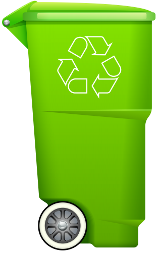 Garbage Trash Bin with Recycle Symbol PNG Clip Art - High-quality PNG Clipart Image in cattegory Ecology PNG / Clipart from ClipartPNG.com