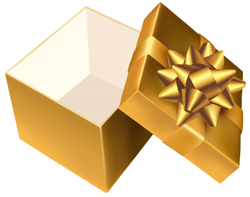 Gold Open Gift PNG Clipart - High-quality PNG Clipart Image in cattegory Gifts PNG / Clipart from ClipartPNG.com