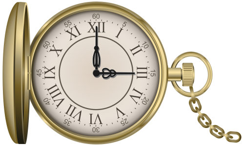 Gold Pocket Watch PNG Clip Art - High-quality PNG Clipart Image in cattegory Clock PNG / Clipart from ClipartPNG.com