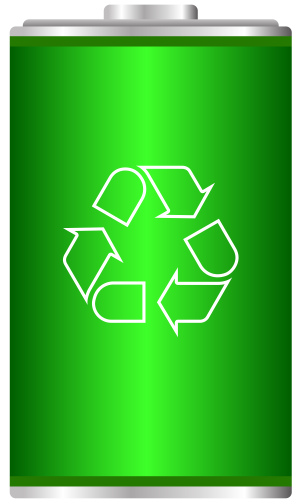 Green Battery with Recycle Symbol PNG Clip Art - High-quality PNG Clipart Image in cattegory Ecology PNG / Clipart from ClipartPNG.com