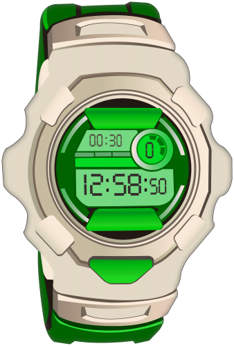 Green Sport Digital Watch PNG Clip Art - High-quality PNG Clipart Image in cattegory Clock PNG / Clipart from ClipartPNG.com