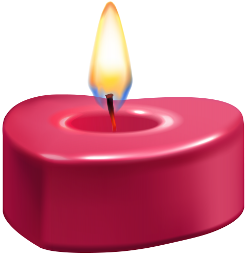 Heart Candle PNG Clip Art - High-quality PNG Clipart Image in cattegory Candles PNG / Clipart from ClipartPNG.com