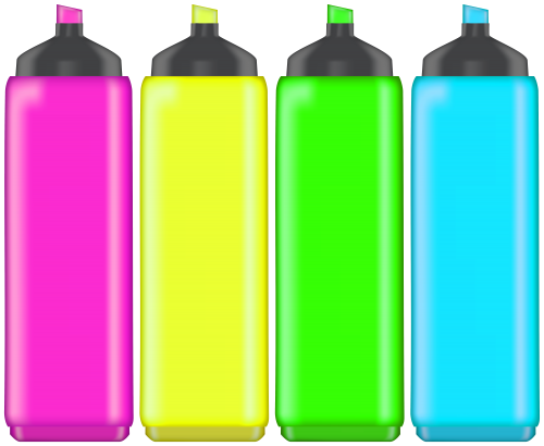 Highlight Markers PNG Clip Art - High-quality PNG Clipart Image in cattegory School PNG / Clipart from ClipartPNG.com
