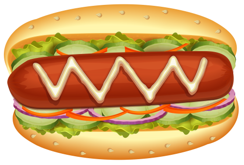Hot Dog with Salad PNG Clipart - High-quality PNG Clipart Image in cattegory Fast Food PNG / Clipart from ClipartPNG.com