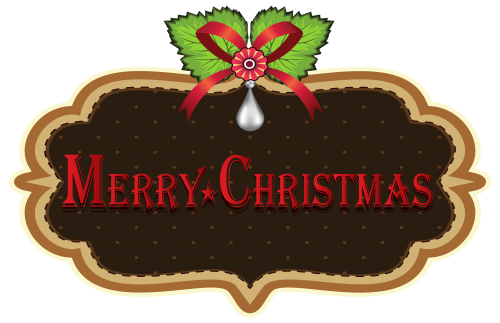 Merry Christmas Label PNG Clipart - High-quality PNG Clipart Image in cattegory Christmas PNG / Clipart from ClipartPNG.com