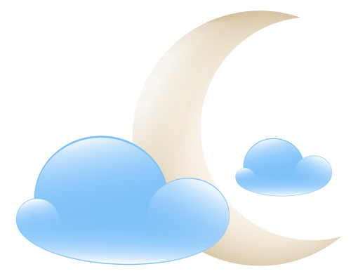 Moon with Clouds Weather Icon PNG Clip Art - High-quality PNG Clipart Image in cattegory Weather PNG / Clipart from ClipartPNG.com