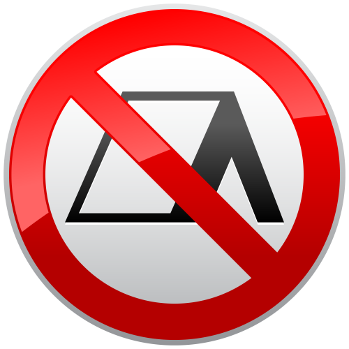 No Camping Prohibition Sign PNG Clipart - High-quality PNG Clipart Image in cattegory Signs PNG / Clipart from ClipartPNG.com