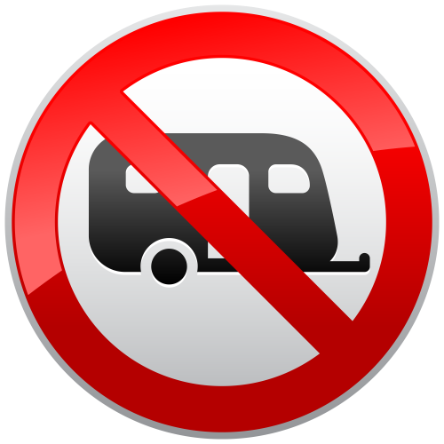 No Caravans Camping Sign PNG Clipart - High-quality PNG Clipart Image in cattegory Signs PNG / Clipart from ClipartPNG.com