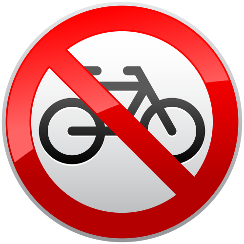 No Cycles Prohibition Sign PNG Clipart - High-quality PNG Clipart Image in cattegory Signs PNG / Clipart from ClipartPNG.com