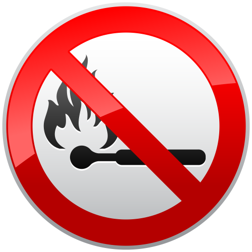 No Naked Flames Prohibition Sign PNG Clipart - High-quality PNG Clipart Image in cattegory Signs PNG / Clipart from ClipartPNG.com