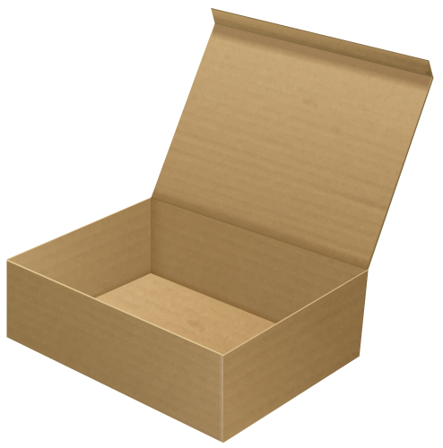 Open Cardboard Box Clip Art PNG Image - High-quality PNG Clipart Image in cattegory Cardboard Box PNG / Clipart from ClipartPNG.com
