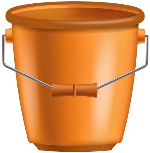 Orange Bucket PNG Clipart - High-quality PNG Clipart Image in cattegory Cleaning Tools PNG / Clipart from ClipartPNG.com