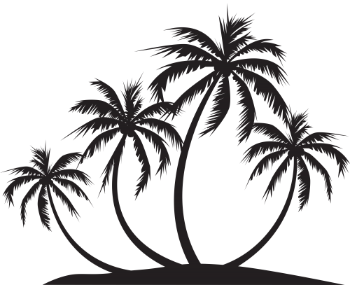 Palm Island Silhouette PNG Clip Art - High-quality PNG Clipart Image in cattegory Summer PNG / Clipart from ClipartPNG.com