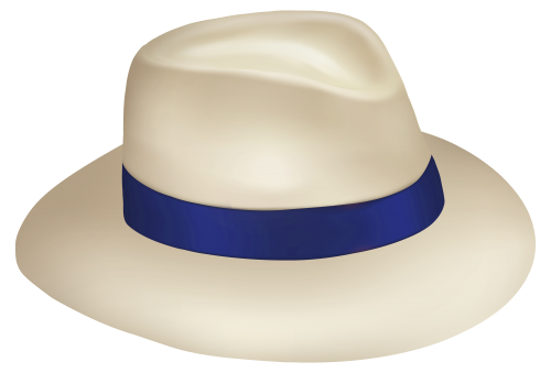 Panama Sun Hat With Blue Ribbon PNG Clipart - High-quality PNG Clipart Image in cattegory Hats PNG / Clipart from ClipartPNG.com