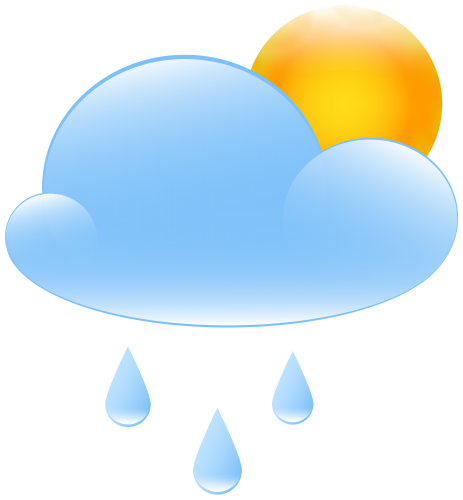 Partly Cloudy with Sun and Rain Weather Icon PNG Clip Art - High-quality PNG Clipart Image in cattegory Weather PNG / Clipart from ClipartPNG.com