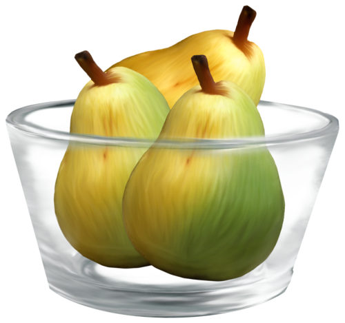 Pears in a Glass Bowl PNG Clipart - High-quality PNG Clipart Image in cattegory Fruits PNG / Clipart from ClipartPNG.com