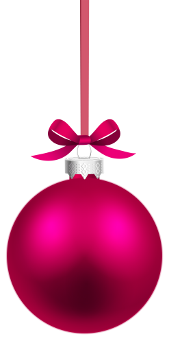 Pink Hanging Christmas Ball PNG Clipart - High-quality PNG Clipart Image in cattegory Christmas PNG / Clipart from ClipartPNG.com