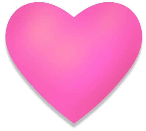 Pink Heart with Shadow PNG Clipart - High-quality PNG Clipart Image in cattegory Hearts PNG / Clipart from ClipartPNG.com