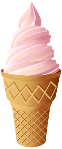Pink Ice Cream Cone PNG Clip Art - High-quality PNG Clipart Image in cattegory Ice Cream PNG / Clipart from ClipartPNG.com
