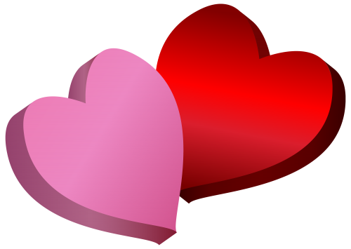 Pink and Red Hearts PNG Clipart - High-quality PNG Clipart Image in cattegory Hearts PNG / Clipart from ClipartPNG.com