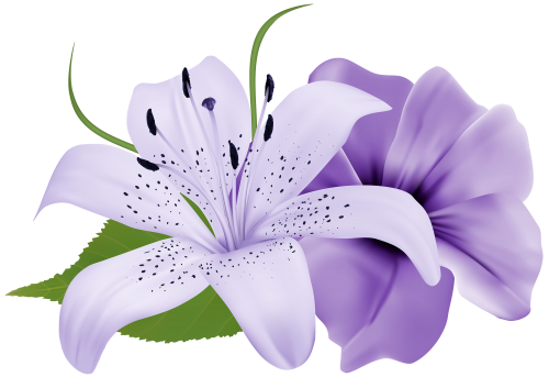 Purple Deco Flowers PNG Clipart - High-quality PNG Clipart Image in cattegory Flowers PNG / Clipart from ClipartPNG.com