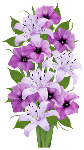 Purple Decorative Bouquet PNG Clipart - High-quality PNG Clipart Image in cattegory Flowers PNG / Clipart from ClipartPNG.com