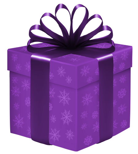 Purple Gift Box with Snowflakes PNG Clipart - High-quality PNG Clipart Image in cattegory Gifts PNG / Clipart from ClipartPNG.com