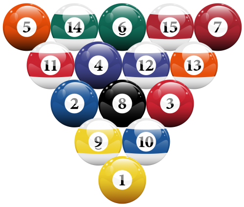 Racked Billiard Pool Balls PNG Clipart - High-quality PNG Clipart Image in cattegory Games PNG / Clipart from ClipartPNG.com