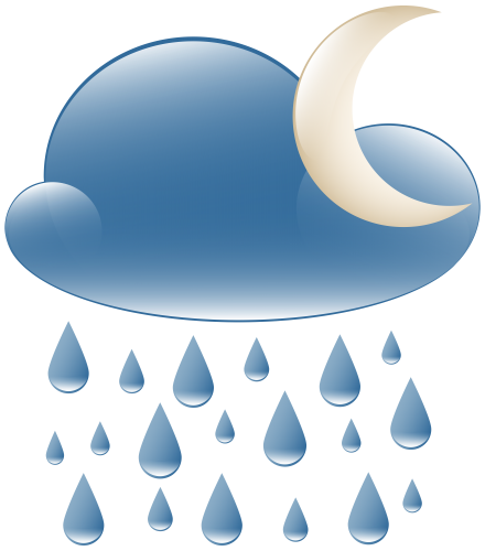 Rainy Night Weather Icon PNG Clip Art - High-quality PNG Clipart Image in cattegory Weather PNG / Clipart from ClipartPNG.com
