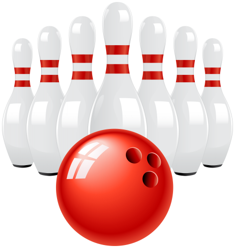 Red Bowling Ball and Pins PNG Clip Art - High-quality PNG Clipart Image in cattegory Sport PNG / Clipart from ClipartPNG.com