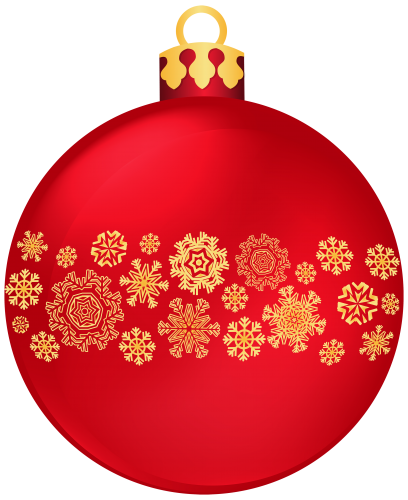 Red Christmas Ball with Snowflakes PNG Clipart - High-quality PNG Clipart Image in cattegory Christmas PNG / Clipart from ClipartPNG.com