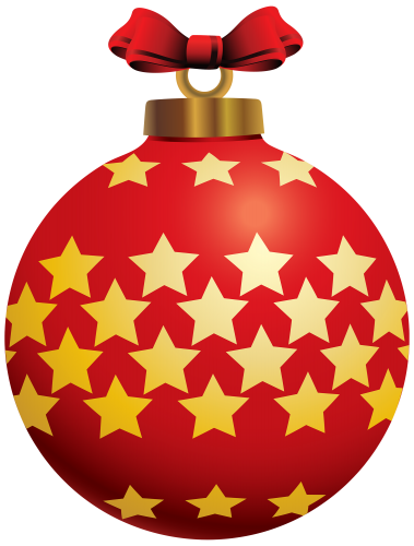 Red Christmas Ball with Stars PNG Clipart - High-quality PNG Clipart Image in cattegory Christmas PNG / Clipart from ClipartPNG.com