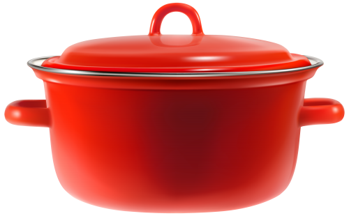 Red Cooking Pot Clipart - High-quality PNG Clipart Image in cattegory Cookware PNG / Clipart from ClipartPNG.com
